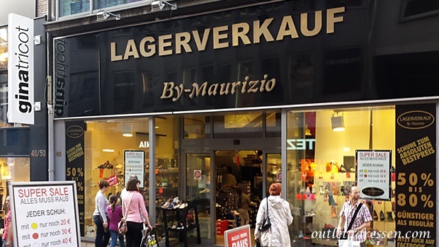 Der By-Maurizio Lagerverkauf liegt mitten in der Essener Fußgängerzone By-Maurizio Lagerverkauf Essen
